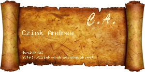 Czink Andrea névjegykártya